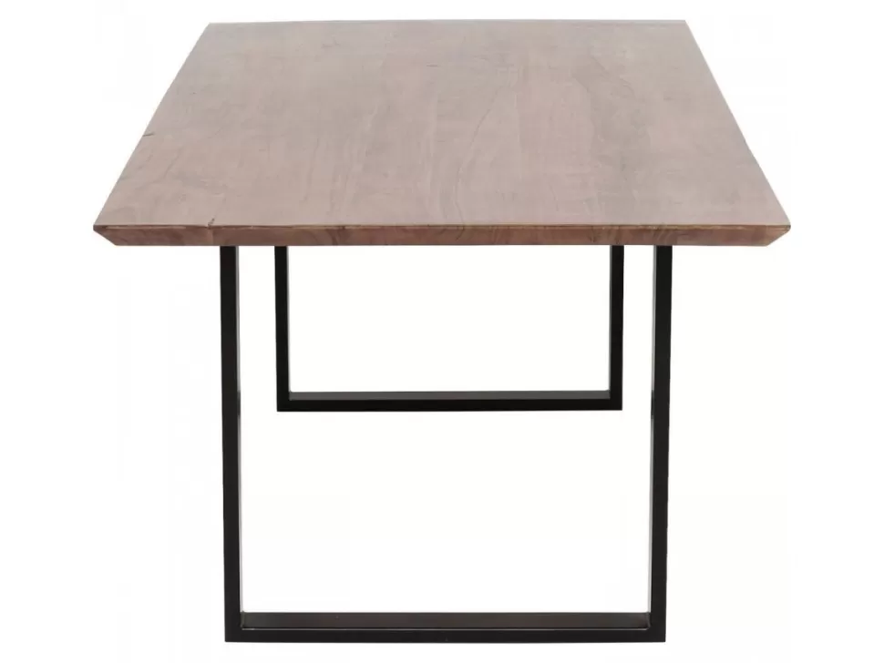 Stoły-KARE Design Stół Symphony Walnut 160x80 Cm Akacja Nogi Czarne