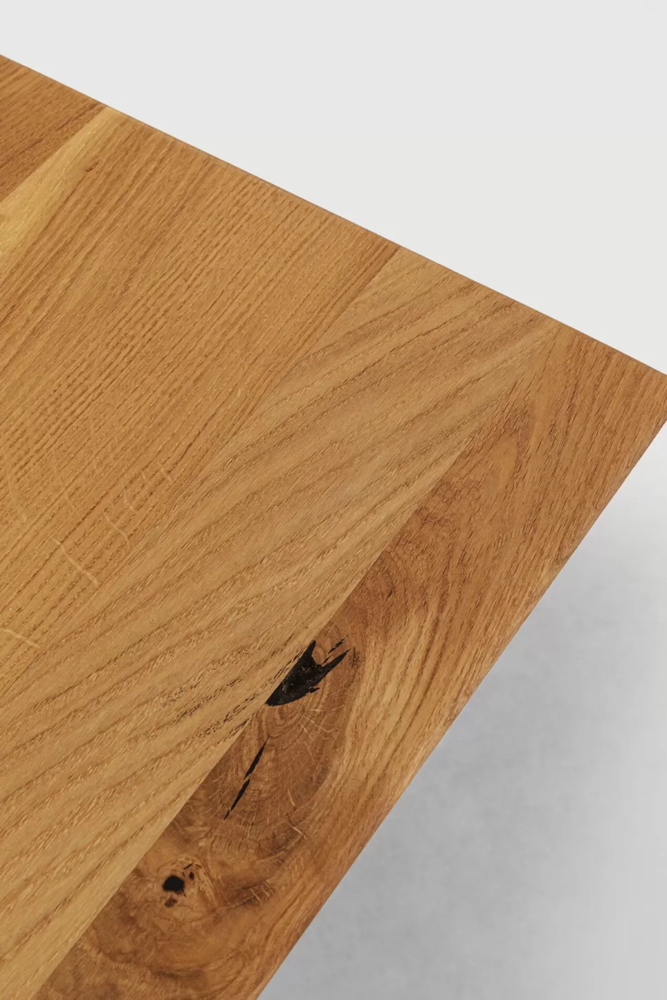 Stoły-KARE Design Stół Z Dębowym Blatem FSC Nogi Czarne Krzyżowe 180x90 Cm