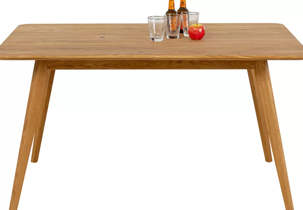 Stoły-KARE Design Stół Z Drewna Dębowego Blat Prostokątny 140x90 Cm