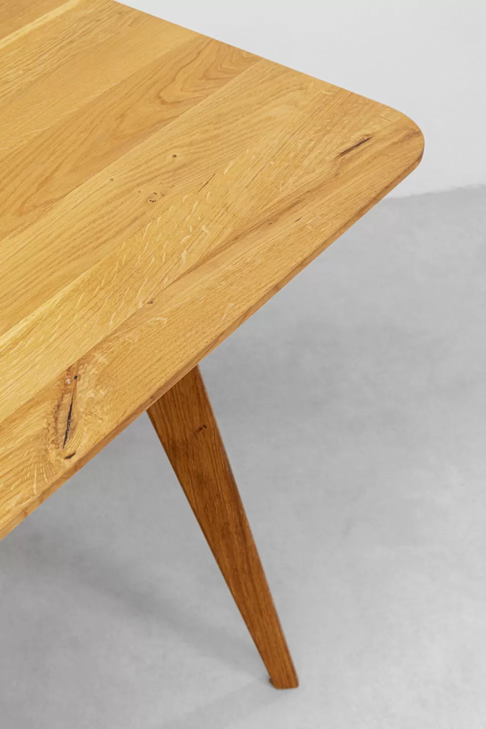 Stoły-KARE Design Stół Z Drewna Dębowego Blat Prostokątny 180x90 Cm