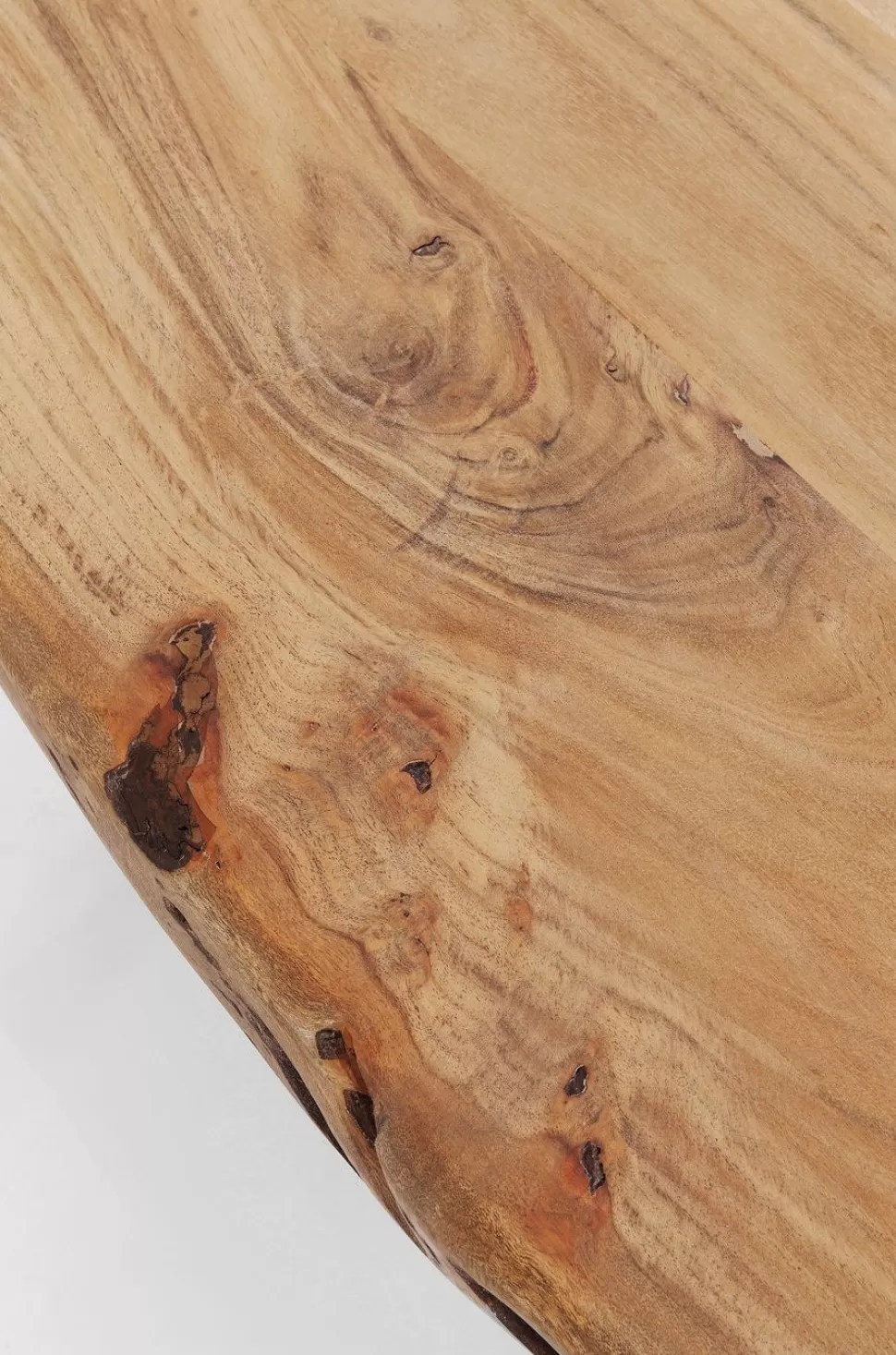 Stoły-KARE Design Stół Z Drewnianym Naturalnym Blatem I Grafitowymi Metalowymi Nogami 200x100 Cm