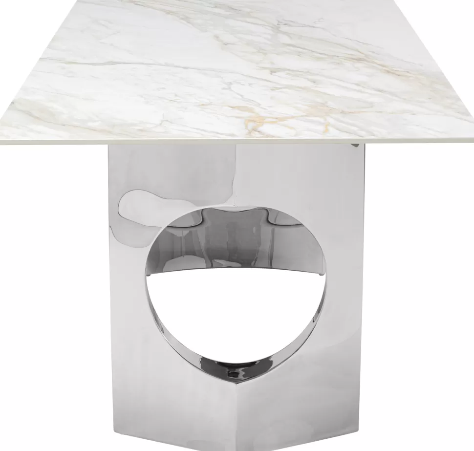 Stoły-KARE Design Stół Z Kamionkowym Blatem 180x90 Cm Nogi Srebrne