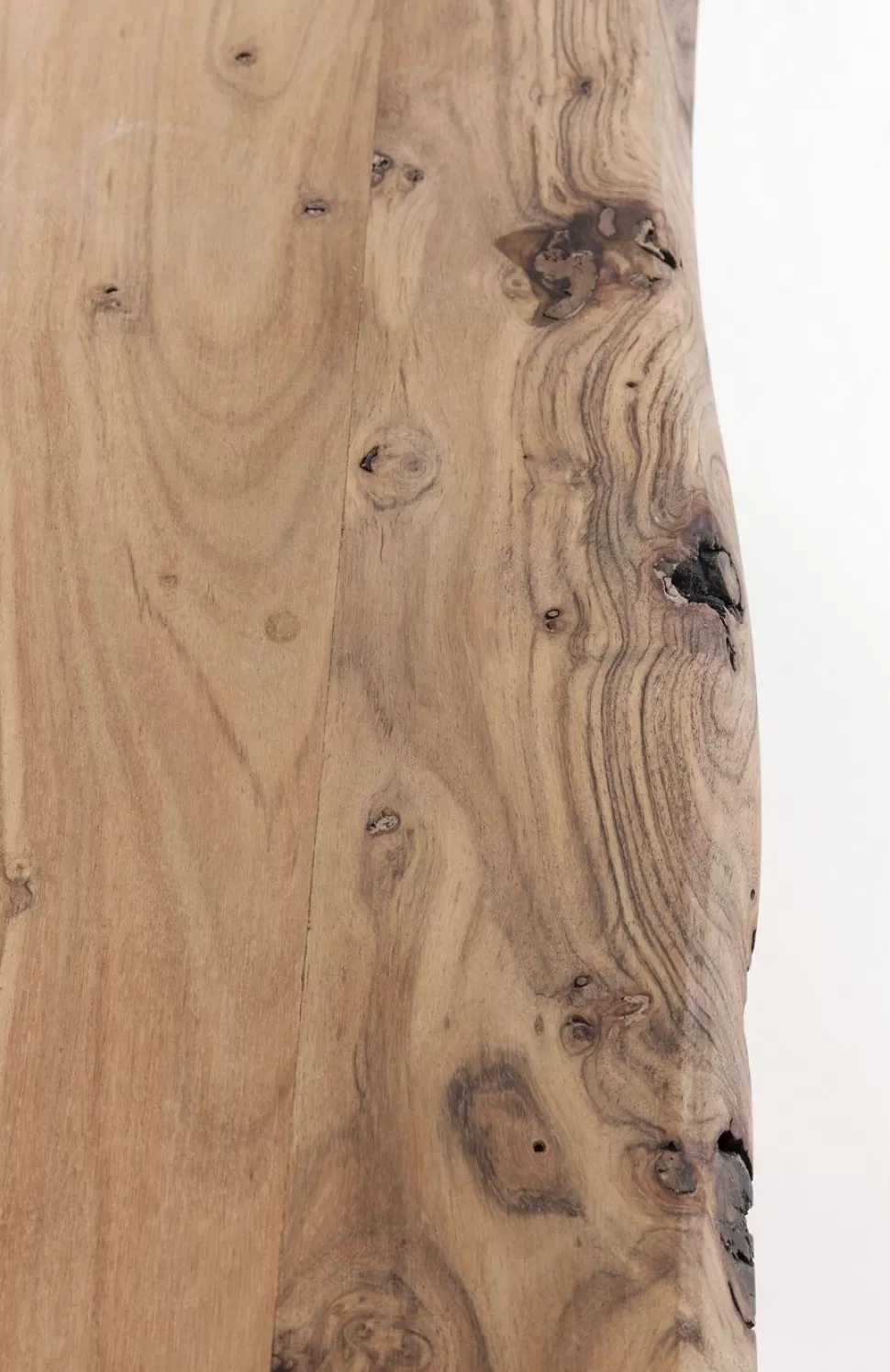 Stoły-KARE Design Stół Z Naturalnym Drewnianym Blatem I Czarnymi Metalowymi Nogami 160x80 Cm