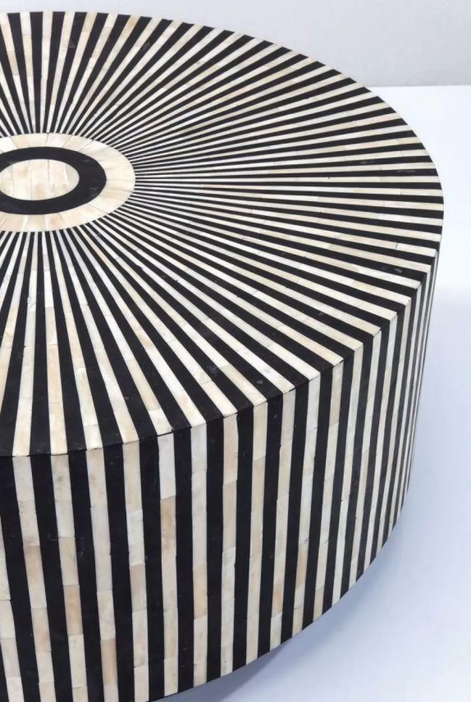 Stoliki Kawowe-KARE Design Stolik Kawowy Electra Ø75 Cm Czarno-biały
