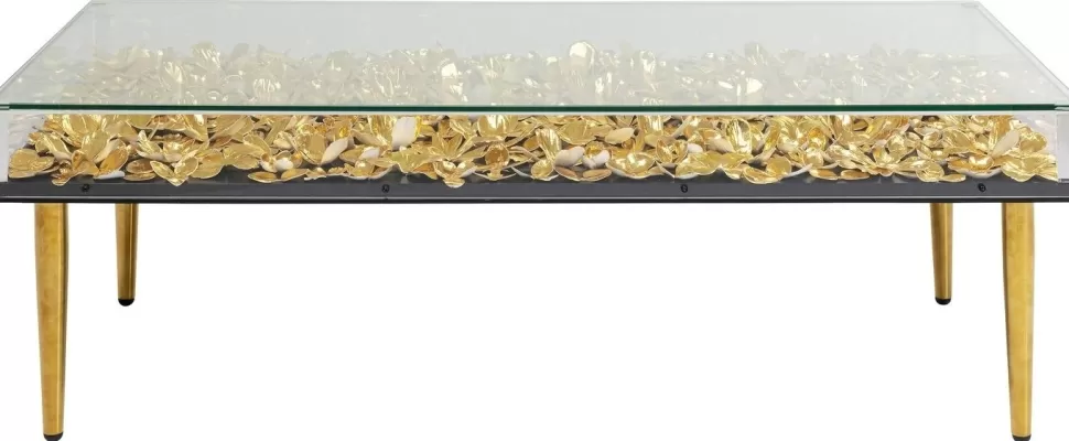 Stoliki Kawowe-KARE Design Stolik Kawowy Gold Flowers 120x60 Cm