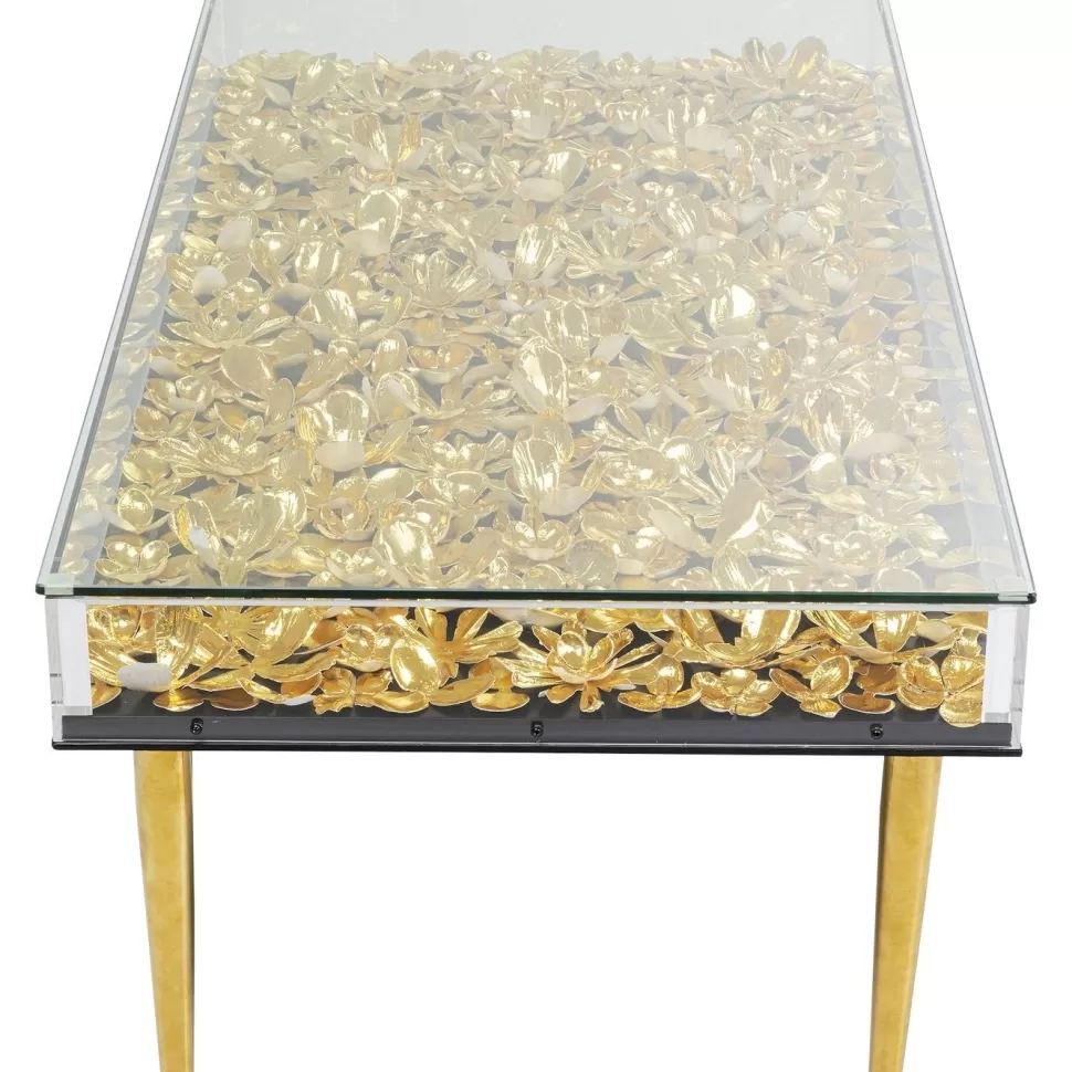 Stoliki Kawowe-KARE Design Stolik Kawowy Gold Flowers 120x60 Cm