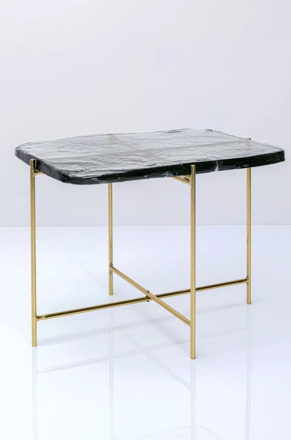 Stoliki Kawowe-KARE Design Stolik Kawowy Ice Double 63x46 Cm Blat Szklany