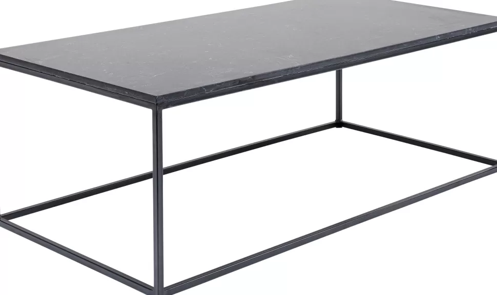Stoliki Kawowe-KARE Design Stolik Kawowy Key West 120x60 Cm Czarny - Blat Marmur