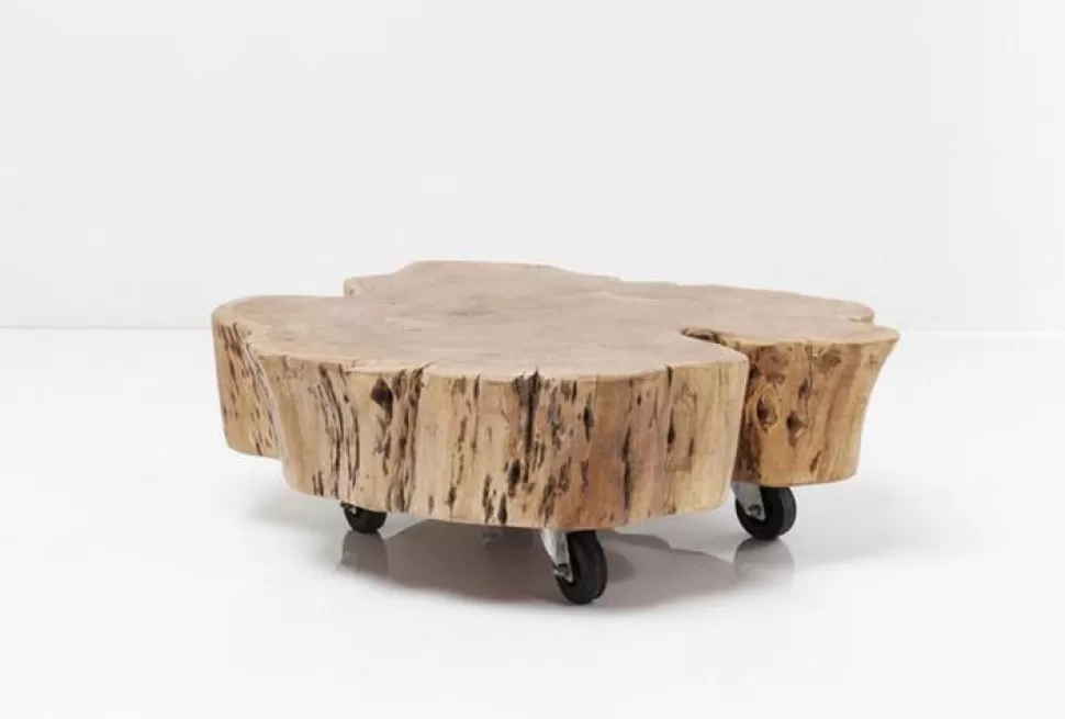 Stoliki Kawowe-KARE Design Stolik Kawowy Snag Ø50-60 Cm Drewniany