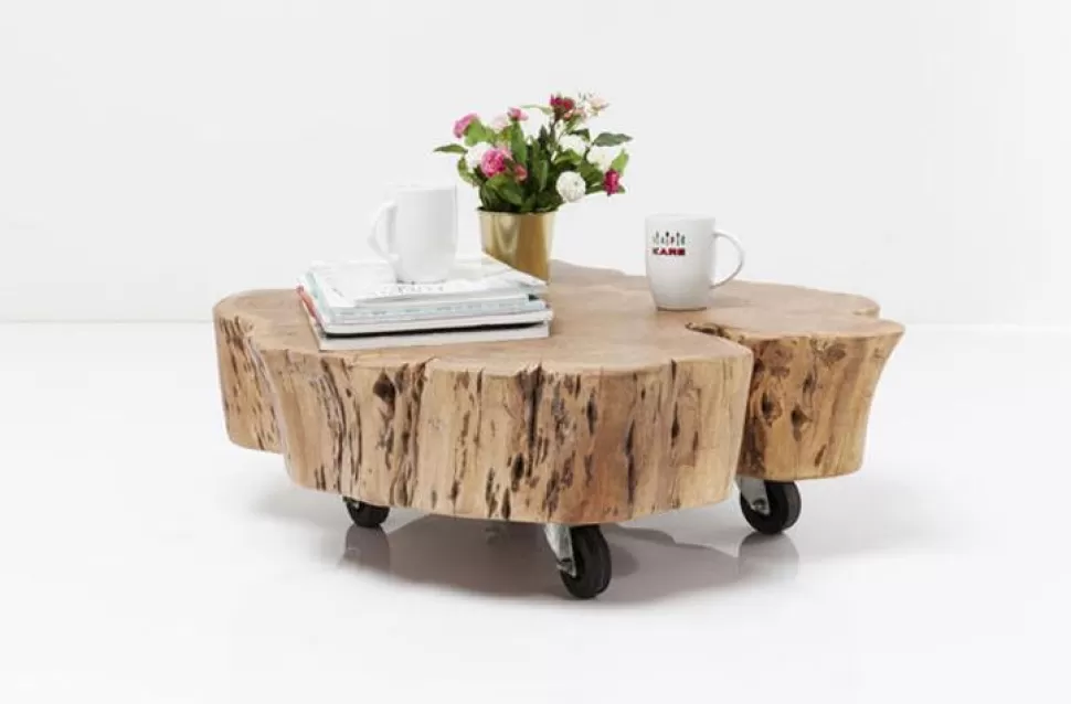 Stoliki Kawowe-KARE Design Stolik Kawowy Snag Ø50-60 Cm Drewniany