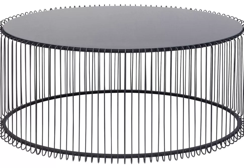 Stoliki Kawowe-KARE Design Stolik Kawowy Wire Uno 90x60 Cm Czarny