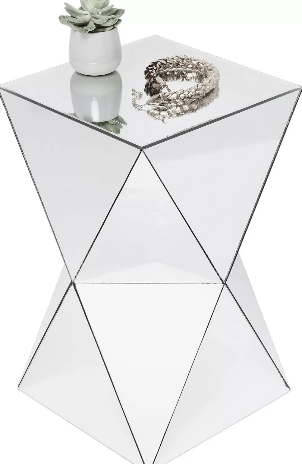 Stoliki Kawowe-KARE Design Stolik Luxury 32x54 Cm Lustrzany