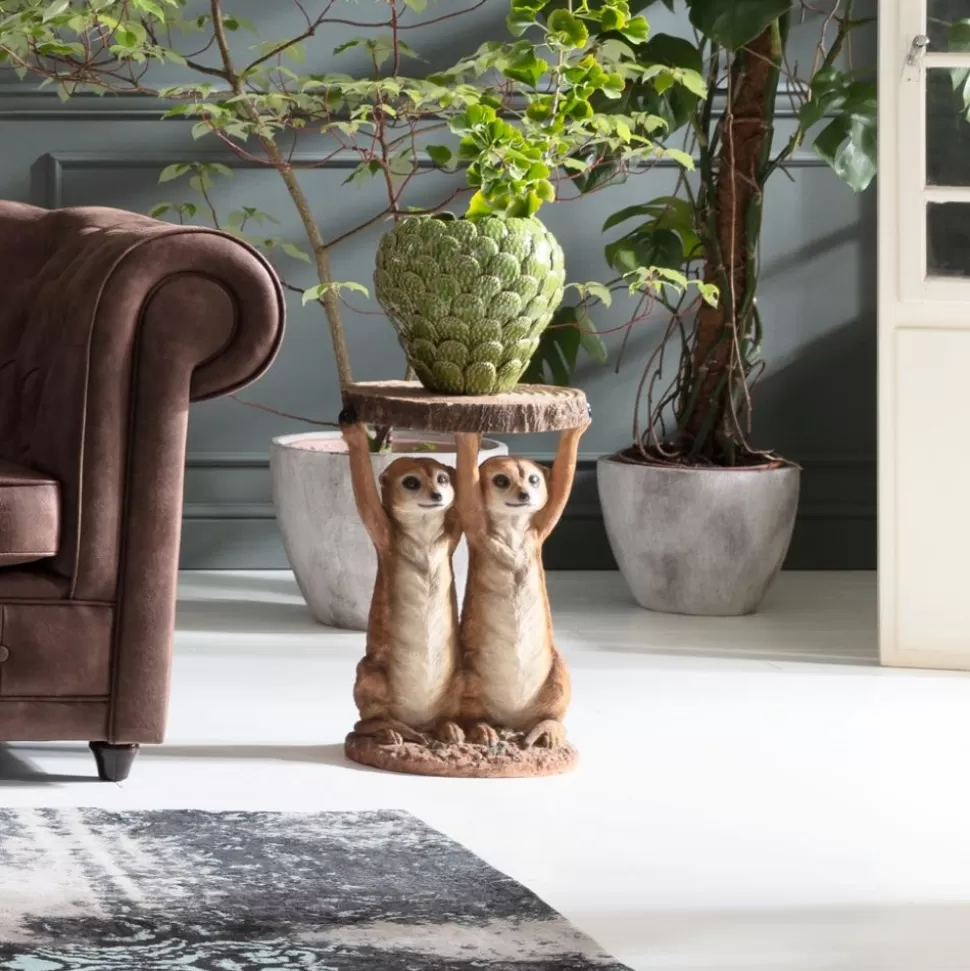 Stoliki Kawowe-KARE Design Stolik Meerkat Sisters Ø33 Cm Kolorowy