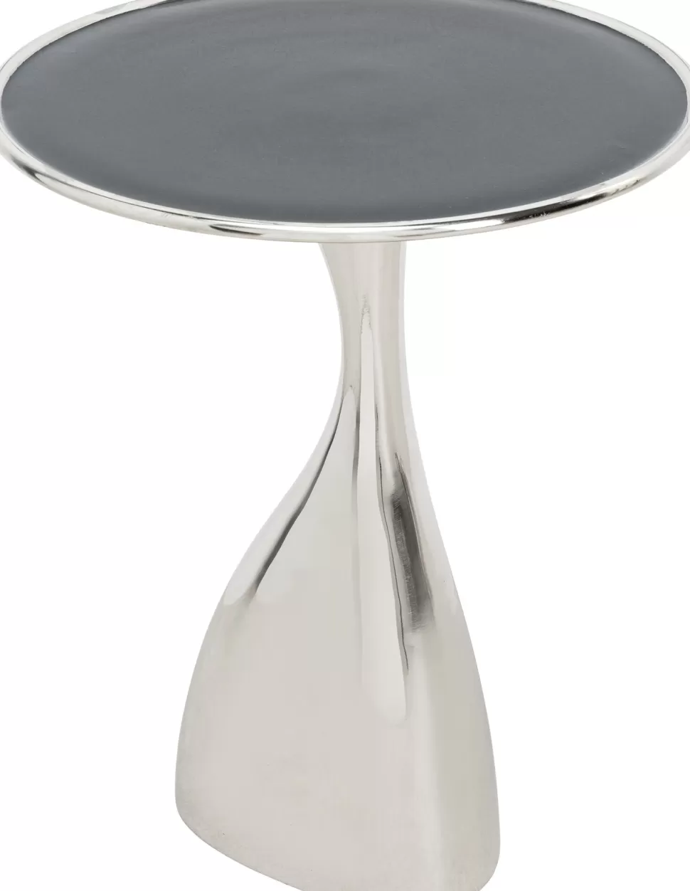 Stoliki Kawowe-KARE Design Stolik Spacey Ø36xH46 Cm Aluminium Srebrny
