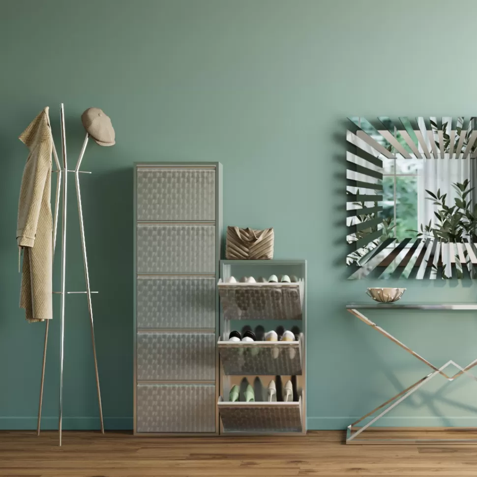 Szafki Na Buty-KARE Design Szafka Na Buty Caruso 50x103 Cm Srebrna