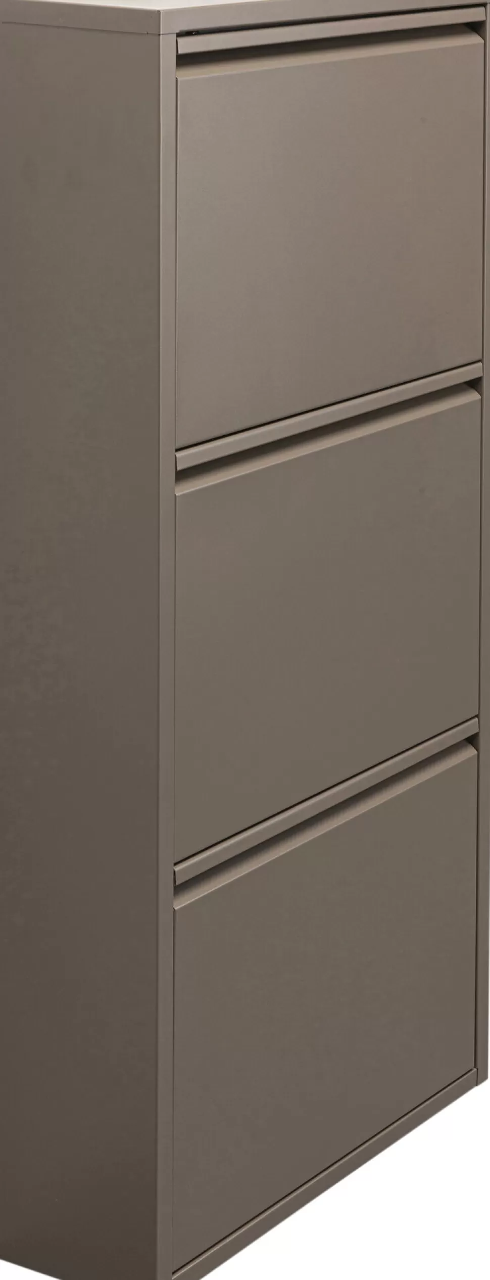 Szafki Na Buty-KARE Design Szafka Na Buty Stalowa 3 Półki Kolor Taupe 50x103 Cm