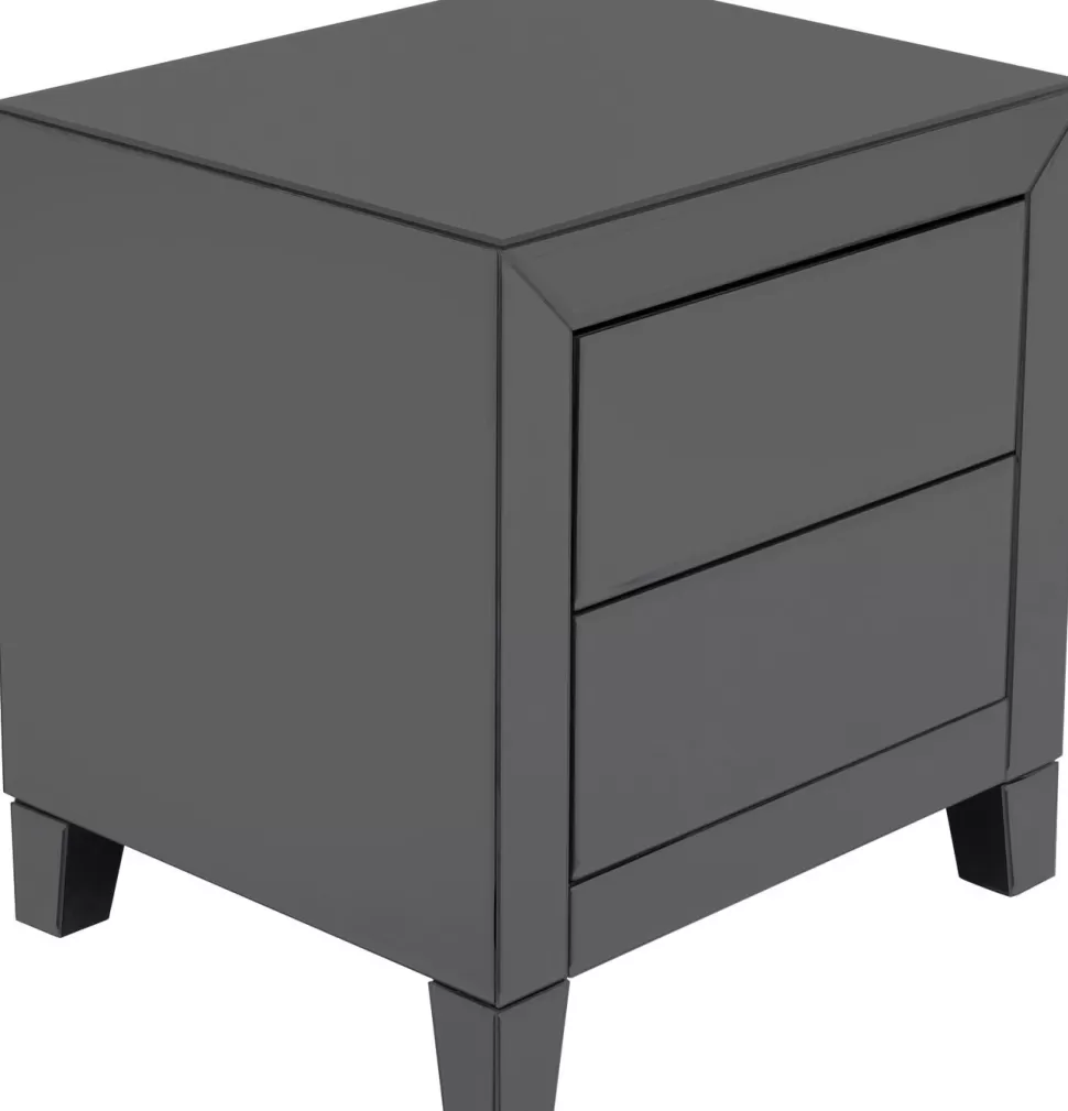 Szafki Nocne-KARE Design Szafka Nocna Luxury Push 49x50 Cm Szara