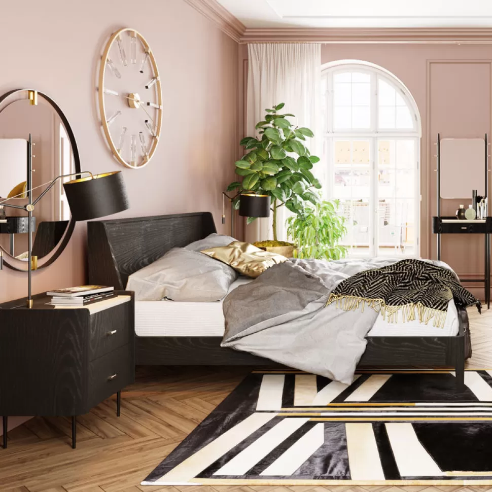 Szafki Nocne-KARE Design Szafka Nocna Milano 56x62 Cm Ciemnobrązowa