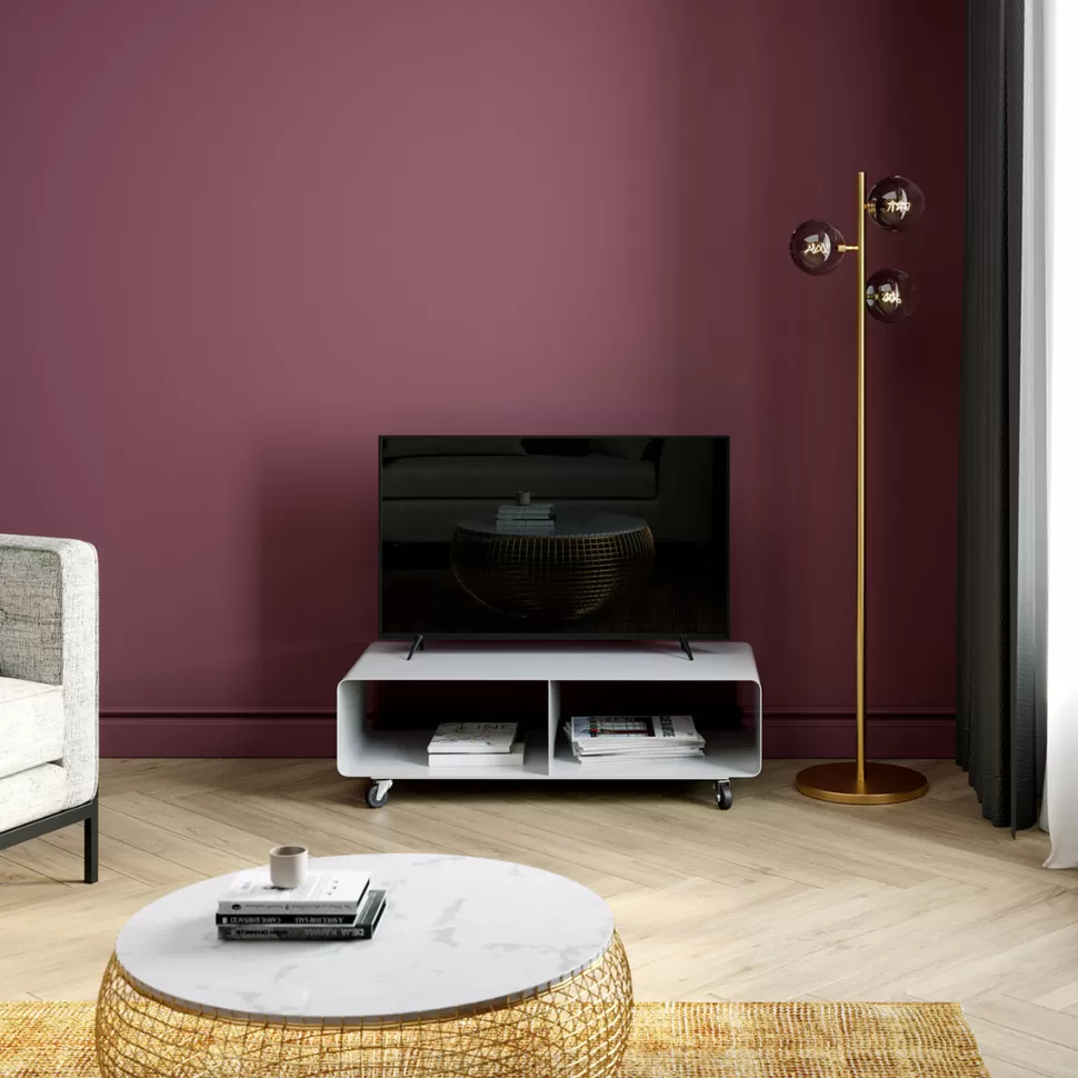 Szafki Rtv-KARE Design Szafka RTV Lounge 90x30 Cm Biała