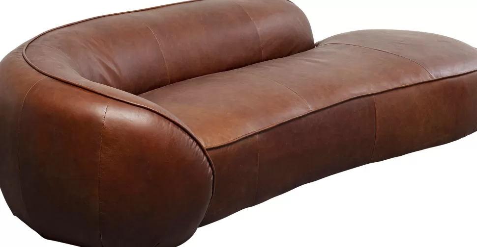 Szezlongi-KARE Design Szezlong Duży Ekskluzywny Brązowy Skóra Semianilinowa 252x108 Cm
