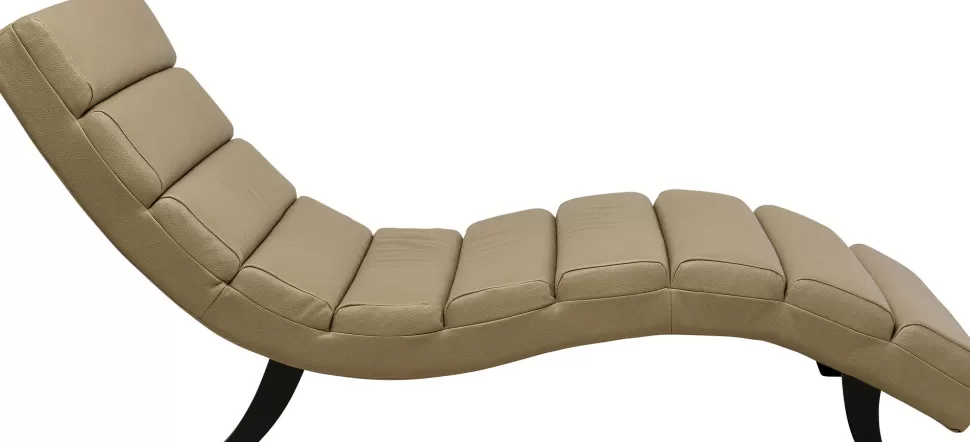 Szezlongi-KARE Design Szezlong Tapicerowany Oliwkowa Zieleń Nogi Bukowe Czarne 190 Cm
