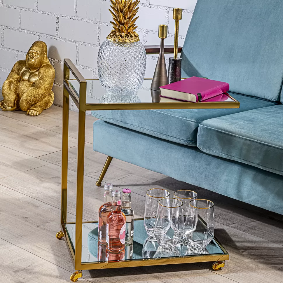 Zastawa Stołowa | Szklanki-KARE Design Szklanka Diamond Gold Rim 710 Ml Transparentna