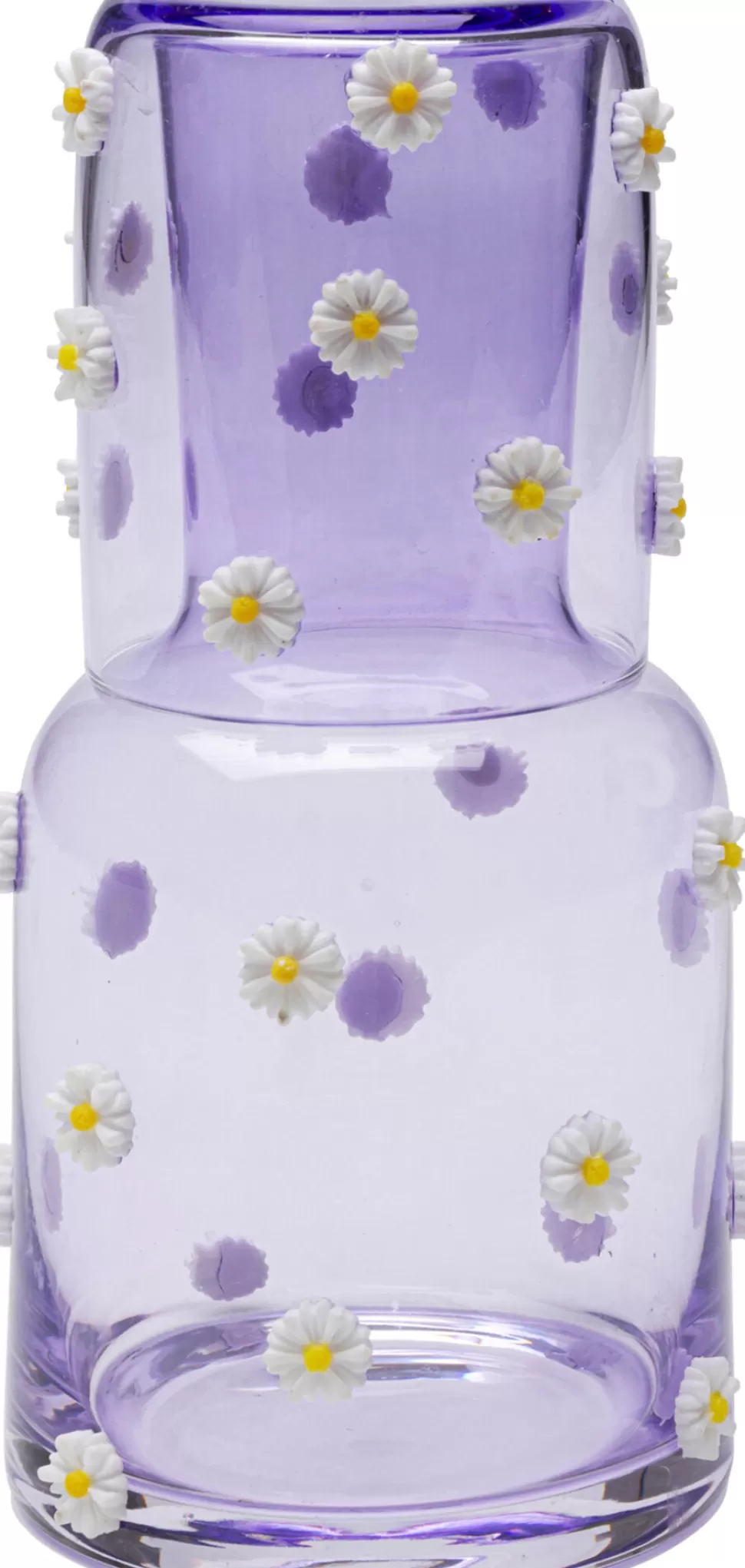 Zastawa Stołowa | Szklanki-KARE Design Szklanka Fioletowa Wzór Kwiatowy 300 Ml