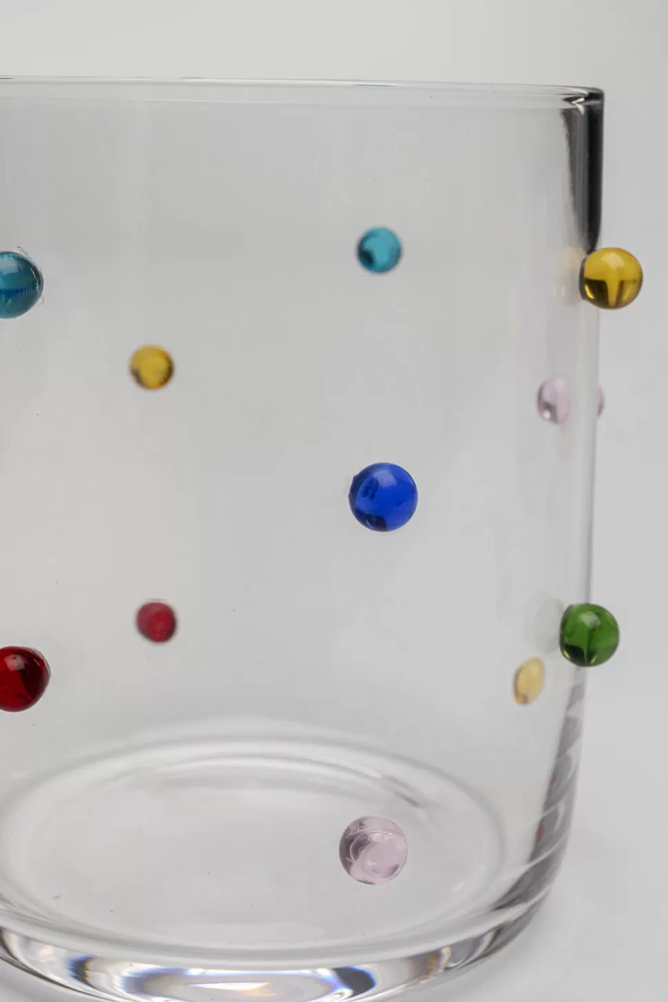 Zastawa Stołowa | Szklanki-KARE Design Szklanka Transparentna Wzór Kolorowe Kulki 300 Ml