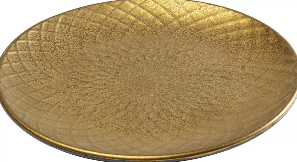 Zastawa Stołowa | Talerze-KARE Design Talerz Deserowy Z Porcelany Złoty Ø20 Cm