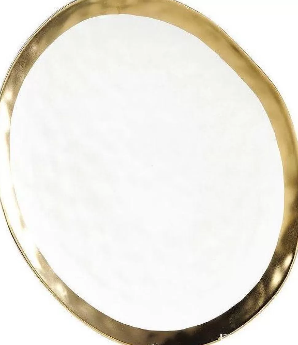 Zastawa Stołowa | Talerze-KARE Design Talerz Do Serwowania Bell Ø38 Cm Biało-złoty