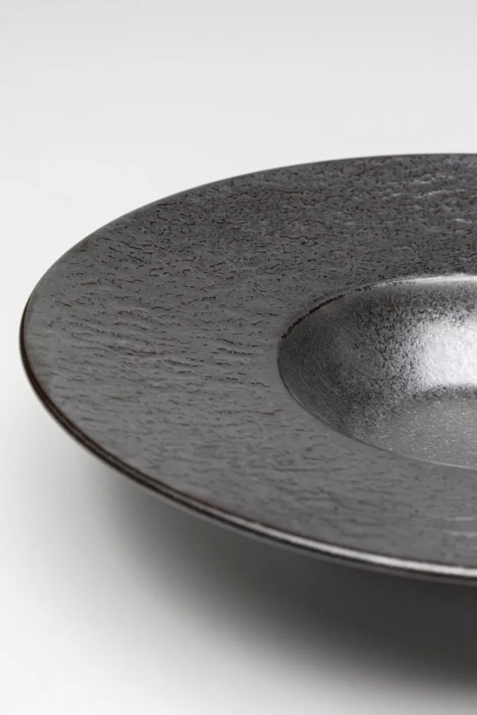 Talerze-KARE Design Talerz Głęboki Czarny Kamionkowy Ø27 Cm