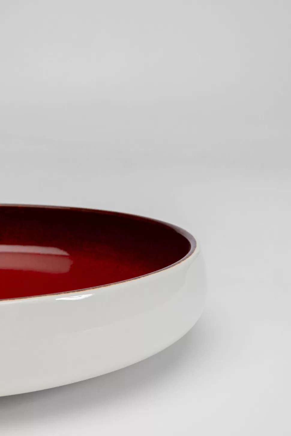 Zastawa Stołowa | Talerze-KARE Design Talerz Głęboki Czerwony Porcelana Ø21 Cm