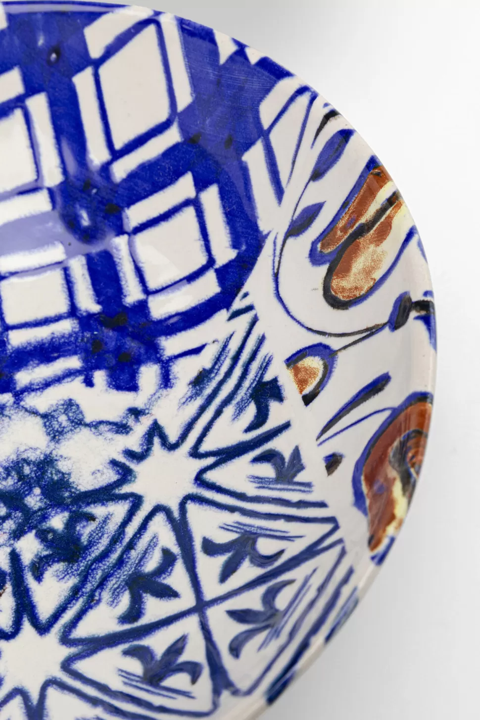 Zastawa Stołowa | Talerze-KARE Design Talerz Głęboki Fresco Ø21 Cm Biało-niebieski