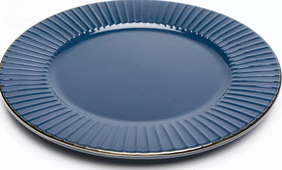 Zastawa Stołowa | Talerze-KARE Design Talerz Obiadowy Ceramiczny Niebieski Ø27 Cm