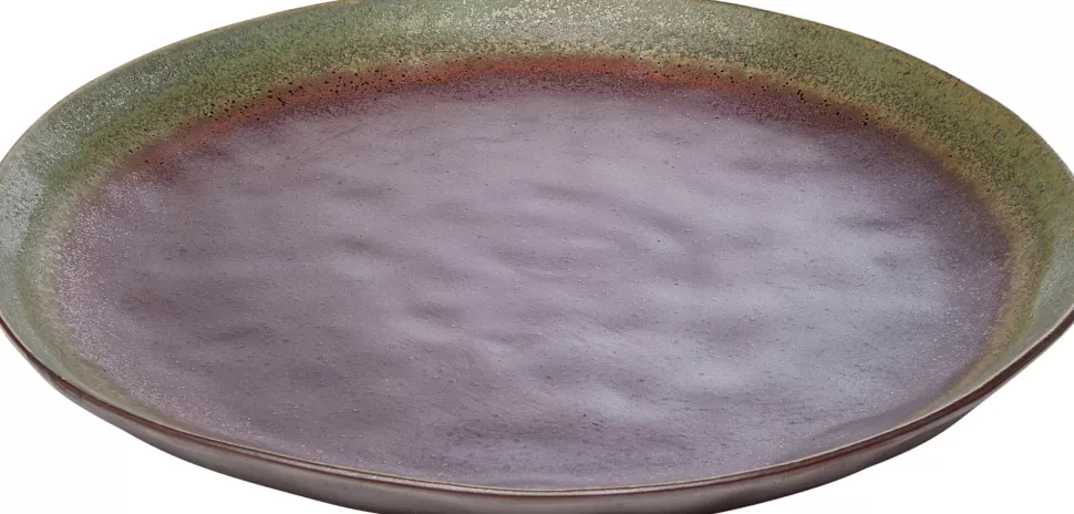 Talerze-KARE Design Talerz Obiadowy Fioletowo-zielony Kamionka Ø27 Cm