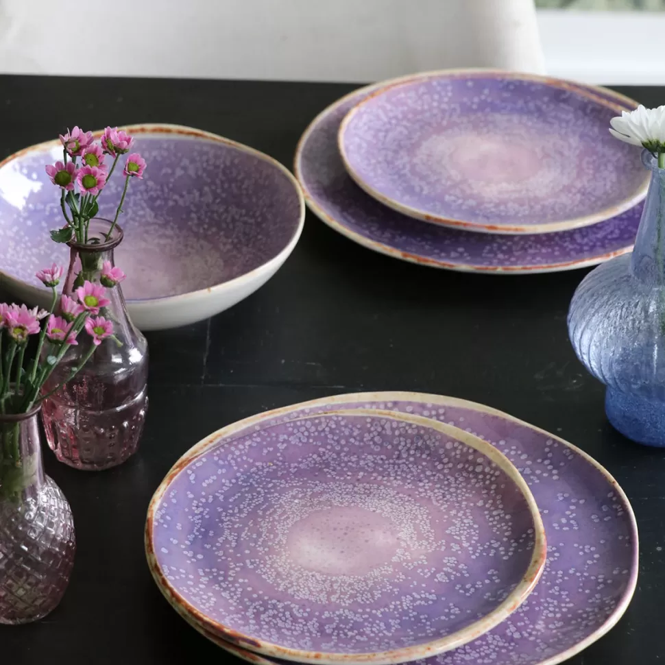 Zastawa Stołowa | Talerze-KARE Design Talerz Obiadowy Fioletowy Ø26 Cm Ceramika