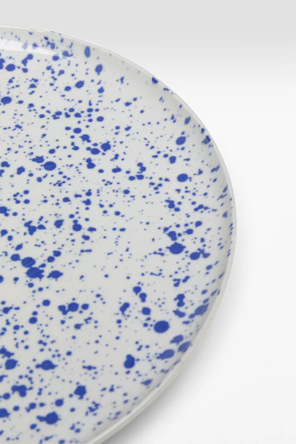 Zastawa Stołowa | Talerze-KARE Design Talerz Obiadowy Z Kamionki Biały W Niebieskie Wzory Ø27 Cm