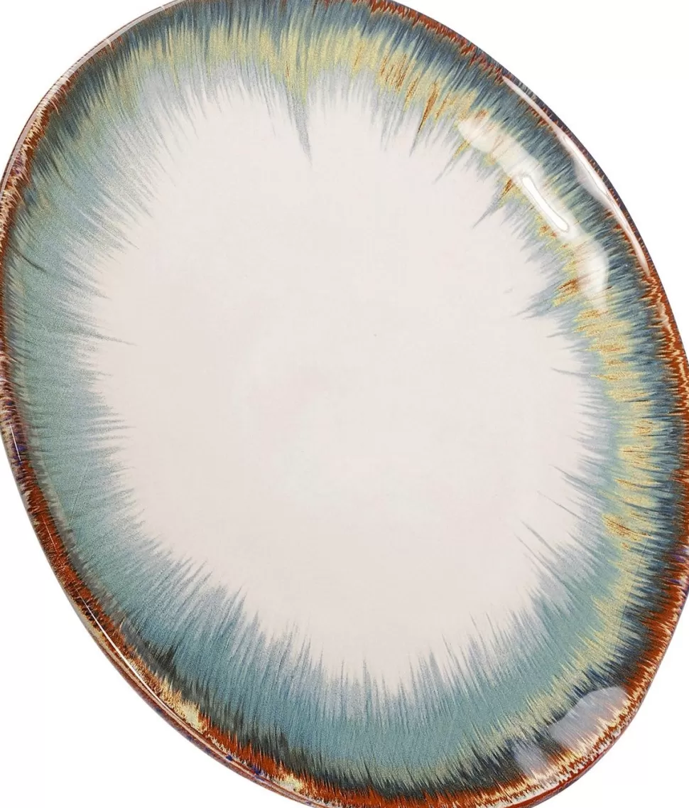 Zastawa Stołowa | Talerze-KARE Design Talerz Organic ∅26 Cm Biało-niebieski