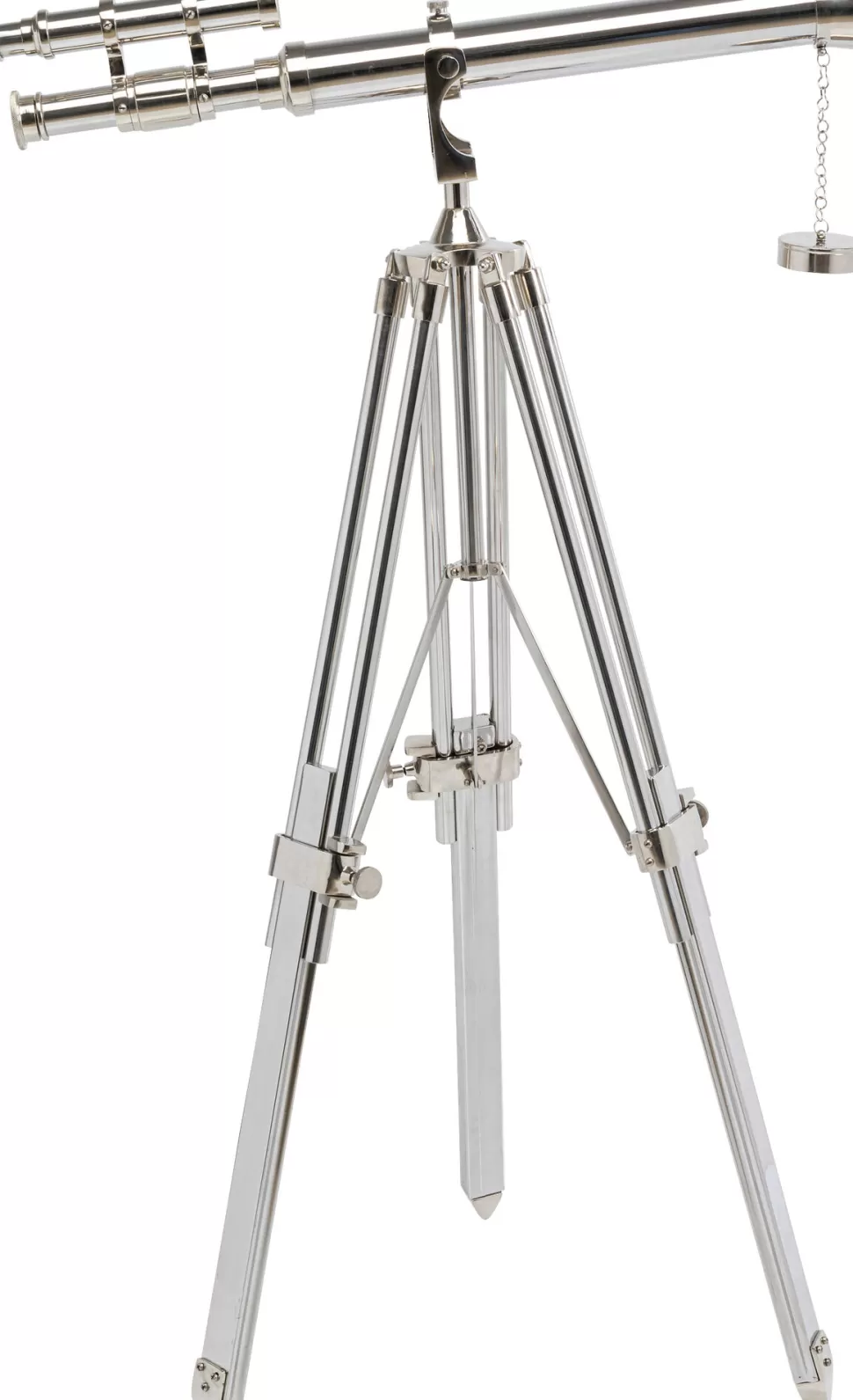 Dekoracje Stojące-KARE Design Teleskop Dekoracyjny Srebrny Stal I Aluminium 125 Cm