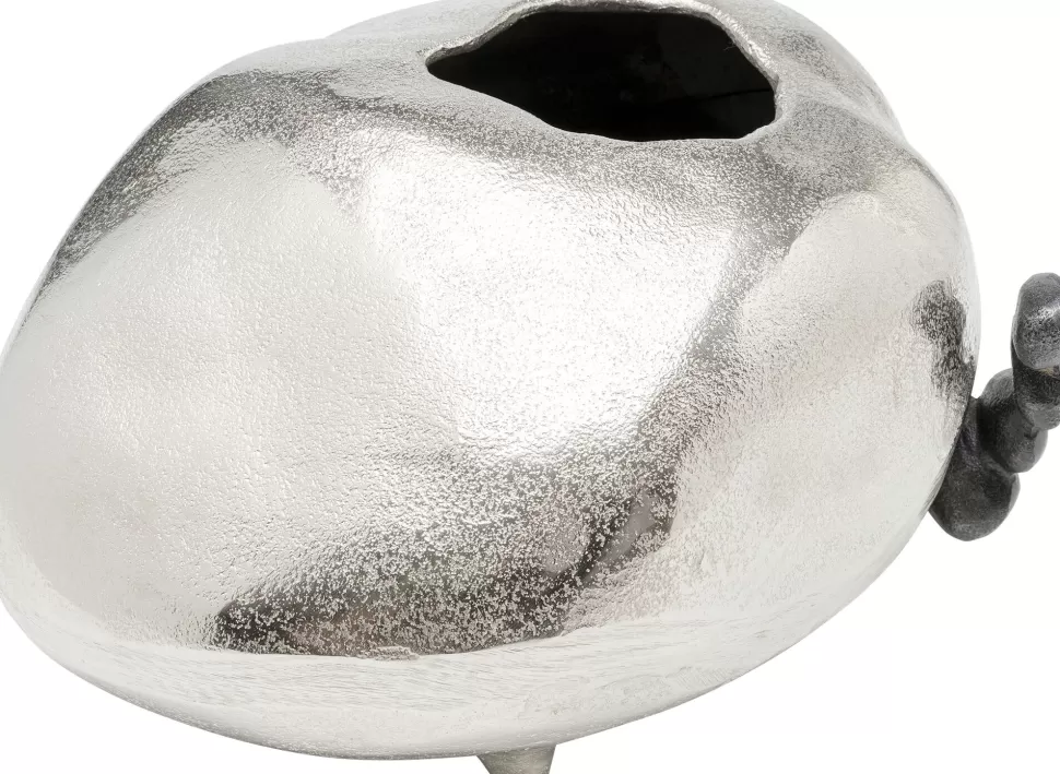 Wazony-KARE Design Wazon Aluminiowy Srebrny 31x28 Cm Niklowany