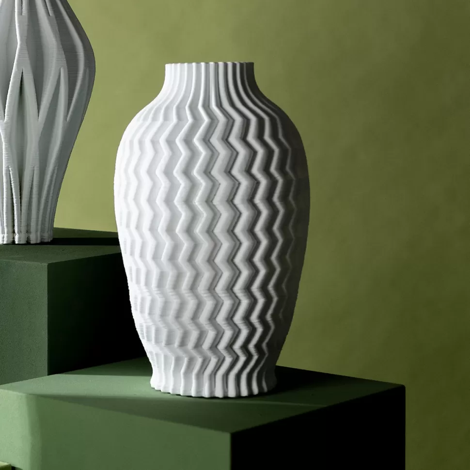 Wazony-KARE Design Wazon Ceramiczny Skandynawski Biały Ø22x35 Cm