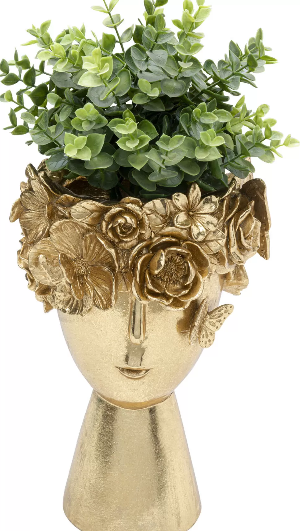 Wazony-KARE Design Wazon Dekoracyjny Flowercrown 20x31 Cm Złoty