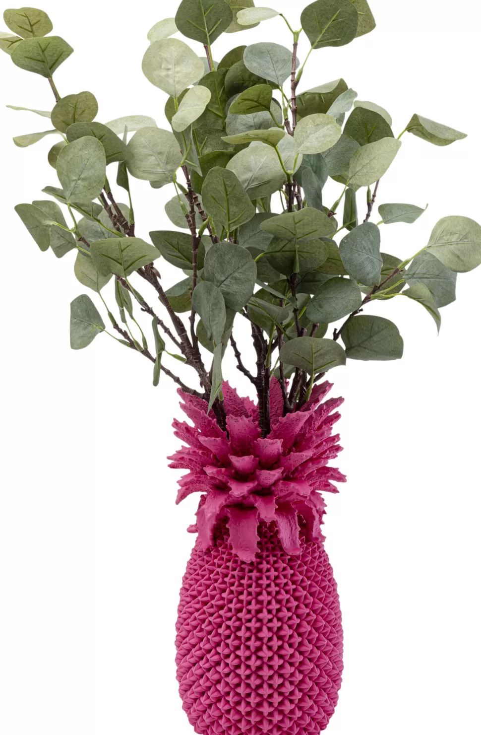 Wazony-KARE Design Wazon Dekoracyjny Różowy Ananas Ø15x30 Cm