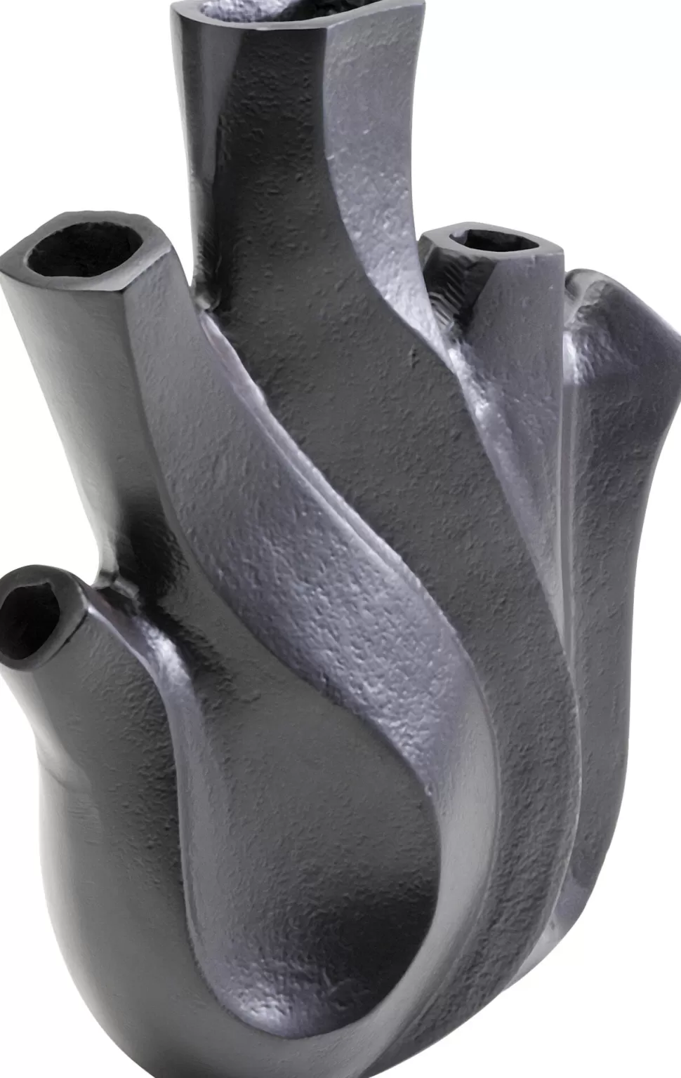 Wazony-KARE Design Wazon Do Salonu Czarny Z Aluminium 19x25 Cm
