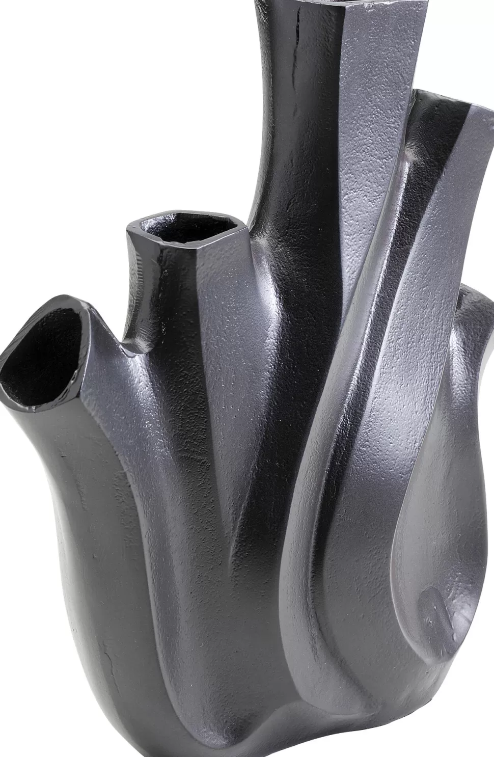 Wazony-KARE Design Wazon Do Salonu Czarny Z Aluminium 26x29 Cm
