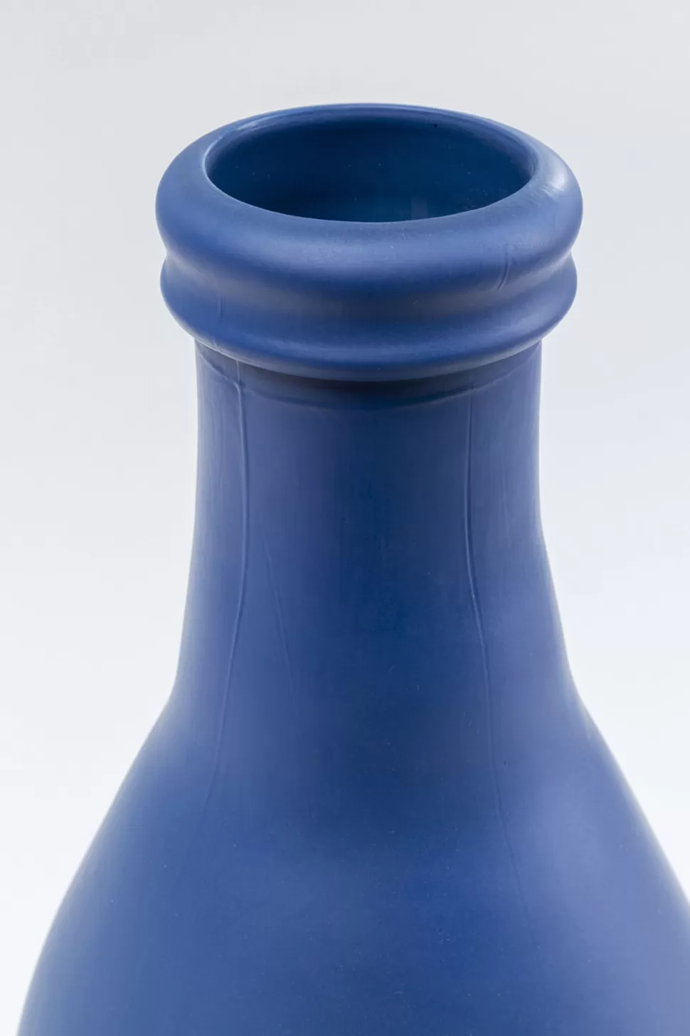 Wazony-KARE Design Wazon Duży Wysoki Niebieski Szkło Z Recyklingu Ø25x75 Cm