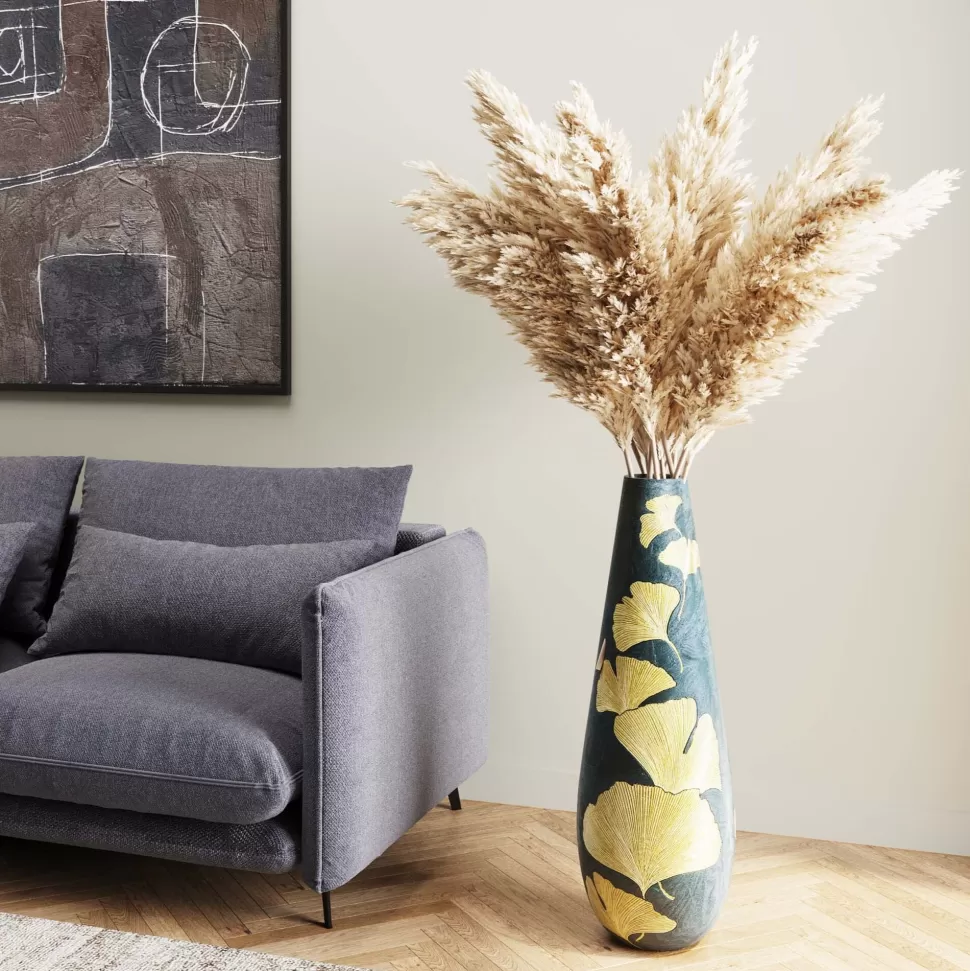 Wazony-KARE Design Wazon Elegance Ginkgo Ø31x95 Cm