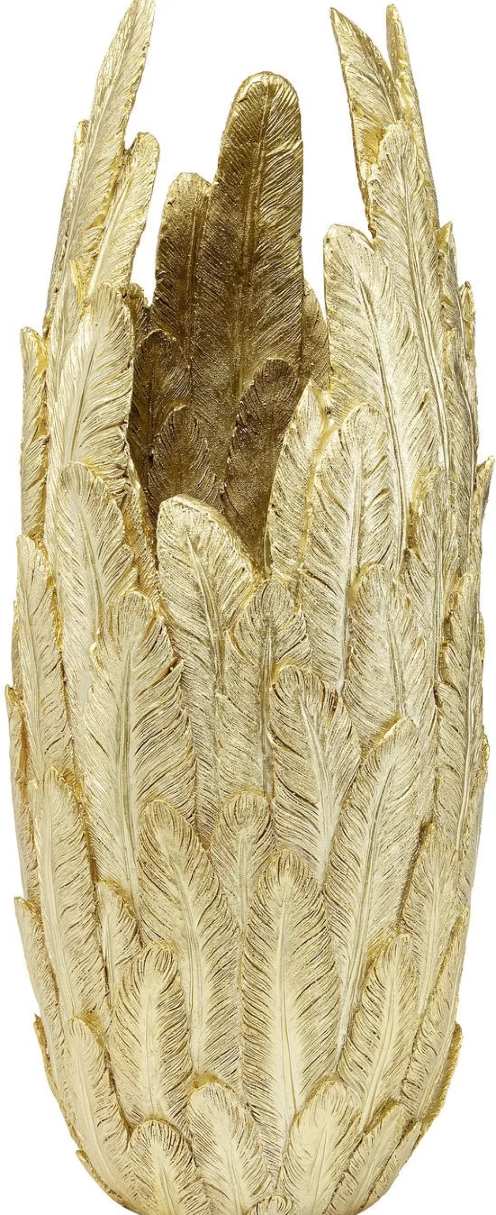 Wazony-KARE Design Wazon Feathers Ø34x80 Cm Złoty