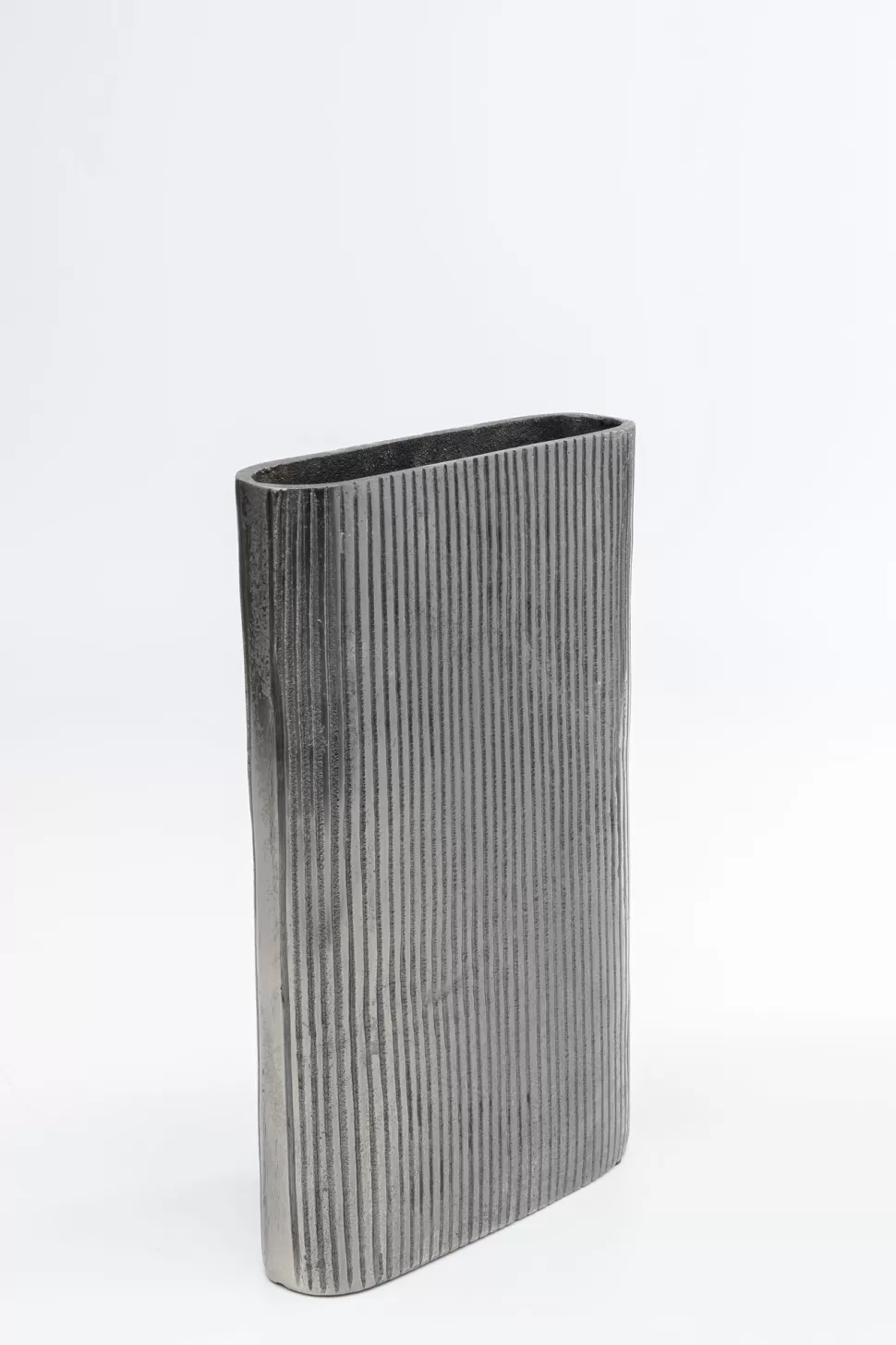 Wazony-KARE Design Wazon Gauri 22x35 Cm Aluminium Srebrny