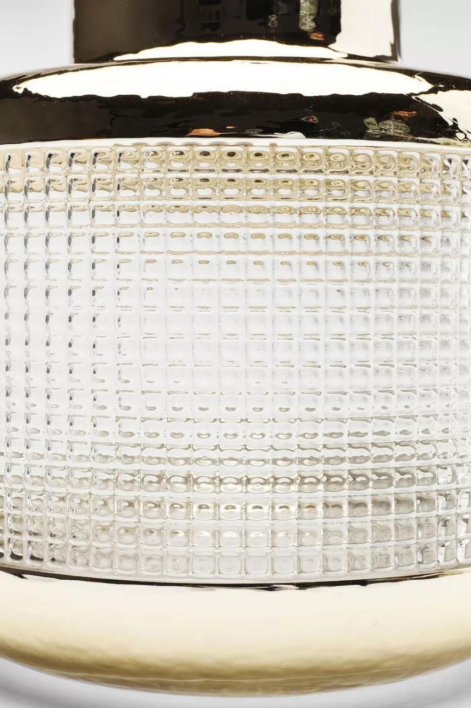 Wazony-KARE Design Wazon LA Noble ∅20x19 Cm Transparentno-złoty